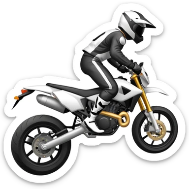Supermoto in wheelie  sticker
