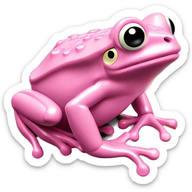 Pink tree frog lego sticker