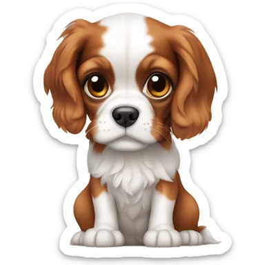 King Charles cavalier puppy sticker