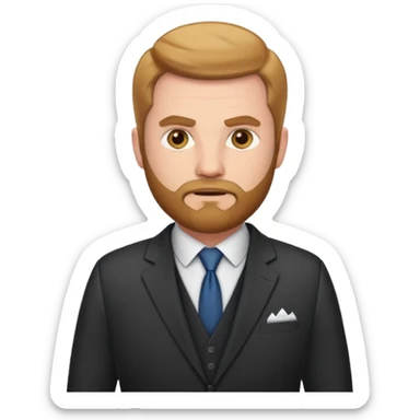 Compliance Boss with light beard , herding policies like a pro sticker