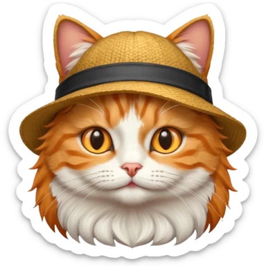 Un gato un sombrero sticker