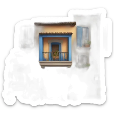 Casa che va a fuoco blu sticker