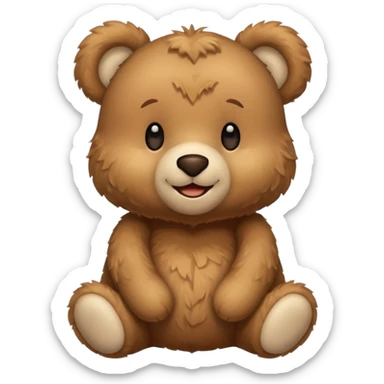 Cute Lightbrown teddybear sticker