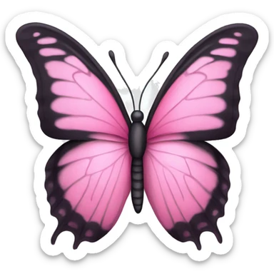 Pink butterfly sticker