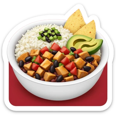 Chipotle bowl sticker