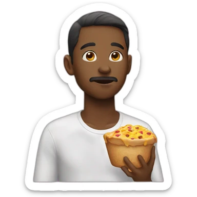 Someone eating sticker