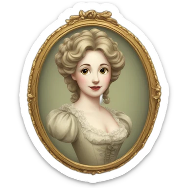 Victorian era cameo without people sticker