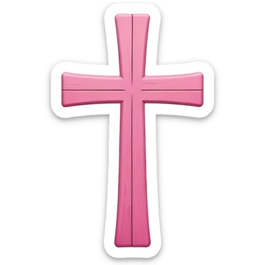 pink cross sticker