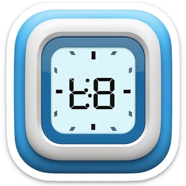 A Digital LED clock displaying the numbers 11:11 in blue  sticker