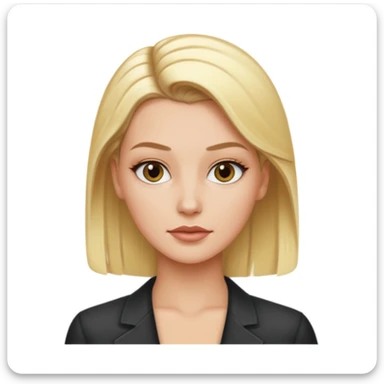 White girl with slick back hair and blonde highlights  sticker