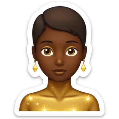 human silhouette glowing with sparkles sticker