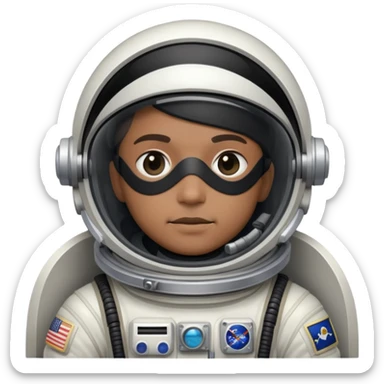 astronaut in space suit with black pirate eyepatch sticker