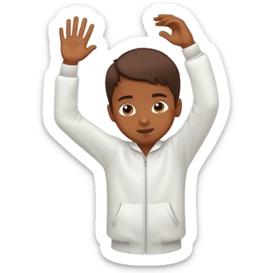 A kid hitting the dab sticker