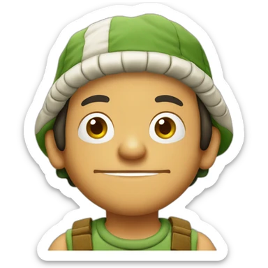 El chavo holds cannabis sticker