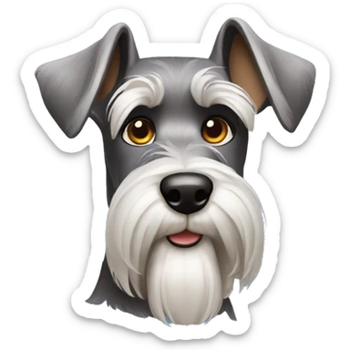 Schnauzer dog with more pointed and sharp ears sticker
