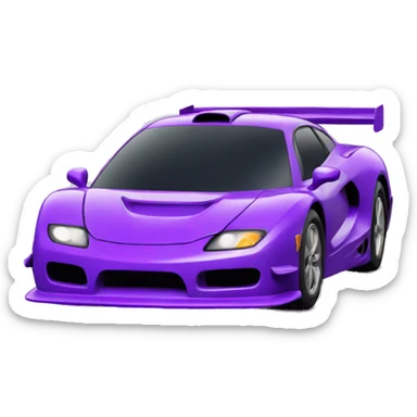 a purple race-car sticker