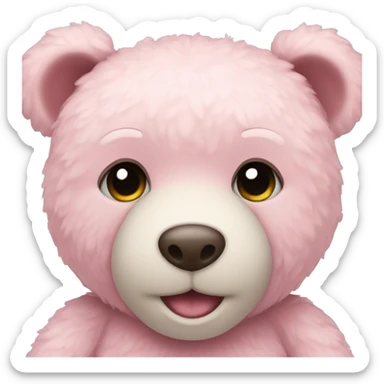 pastel pink teddy bear sticker