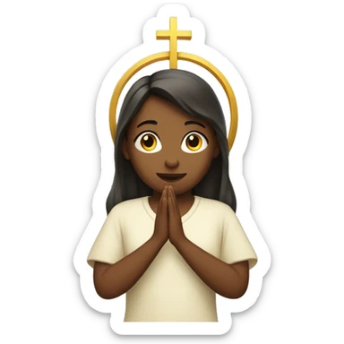 Girl worshipping Jesus  sticker