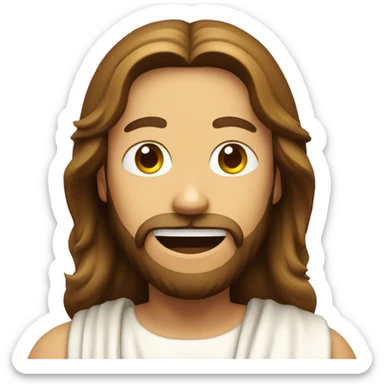 Jesus emoji of the face with ok gesturing  sticker
