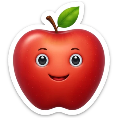 worm in apple sticker