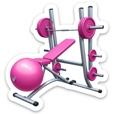 Gym equipment pink sticker