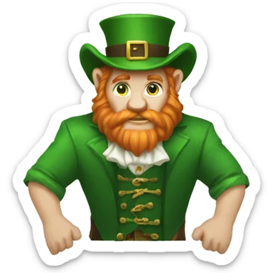 leprechaun shoulder shrug don't know sticker