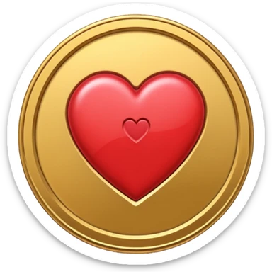 vilet coin with heart sticker