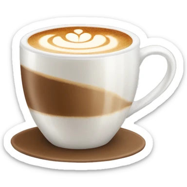 Cappuccino cup clean sticker