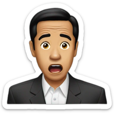Shocked jokowi sticker