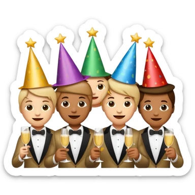 emoticon party sticker