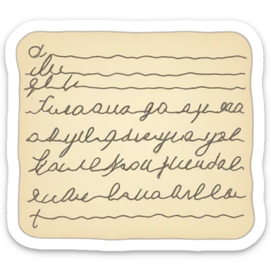 handwriting sticker
