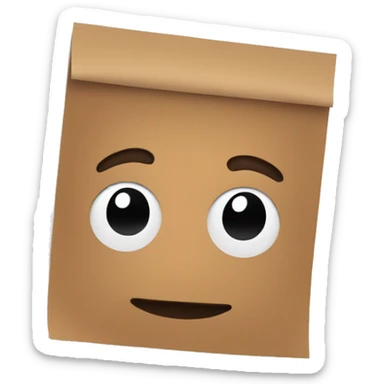Brown sticky note sticker