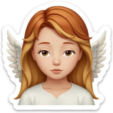 Sleepy angel with auburn hair the blonde balayage sticker