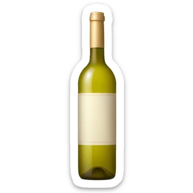 bottle white wine sticker