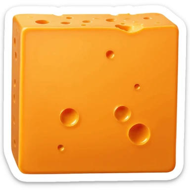 1 square sheet of cheddar cheese sticker