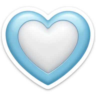 Beyaz kalp sticker