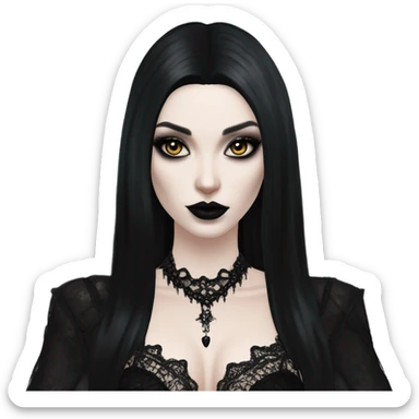 Hyper Realistic Goth victoria secret model vampire  sticker