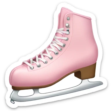 pastel pink ice skates sticker