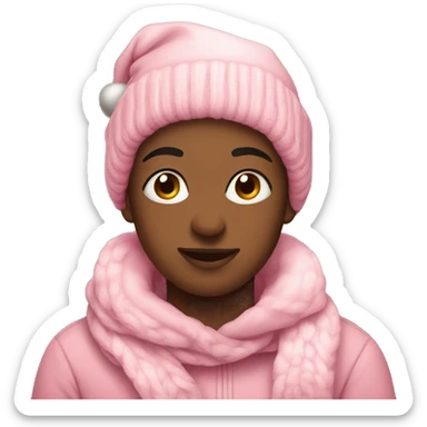 Cozy pink Christmas  sticker