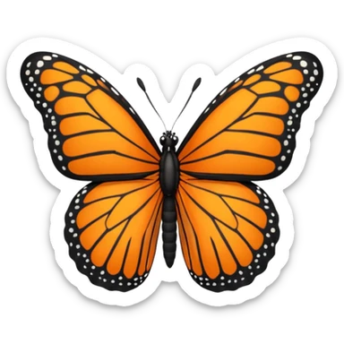 super realistic monarch butterfly sticker
