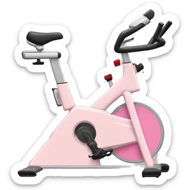 light pink stationary bike sticker