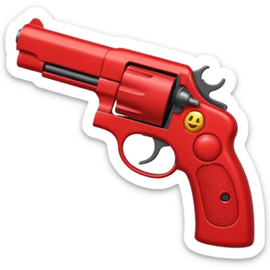 Un 👹 con una pistola en la mano  pero que sea como el emoji pero que salga como el emoji  sticker