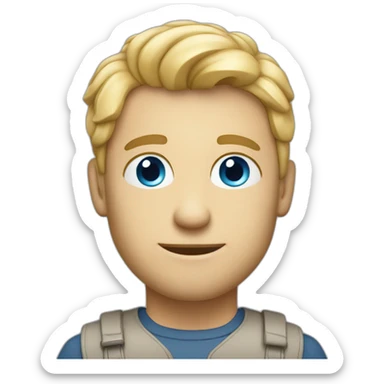 andrew fronted developer 27 years blonde blue eyes sticker