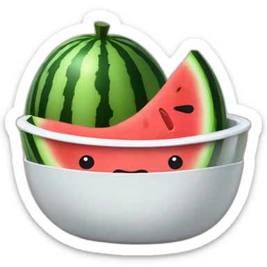 watermelon in a basin sticker