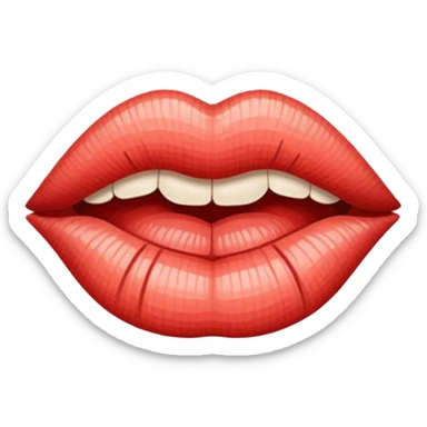Lips stitched shut  sticker