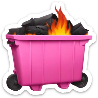 Pink Dumpster fire  sticker