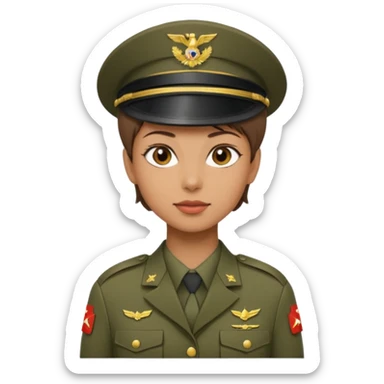 female soldier hair style with out cap sticker