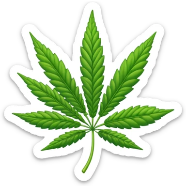 Marijuana plant emblem with 420 writing  sticker