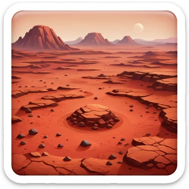 red planet Mars sticker