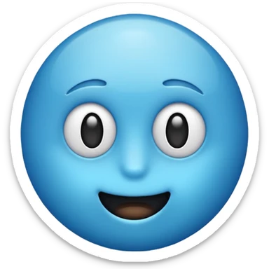 Blue emoji sigma sticker